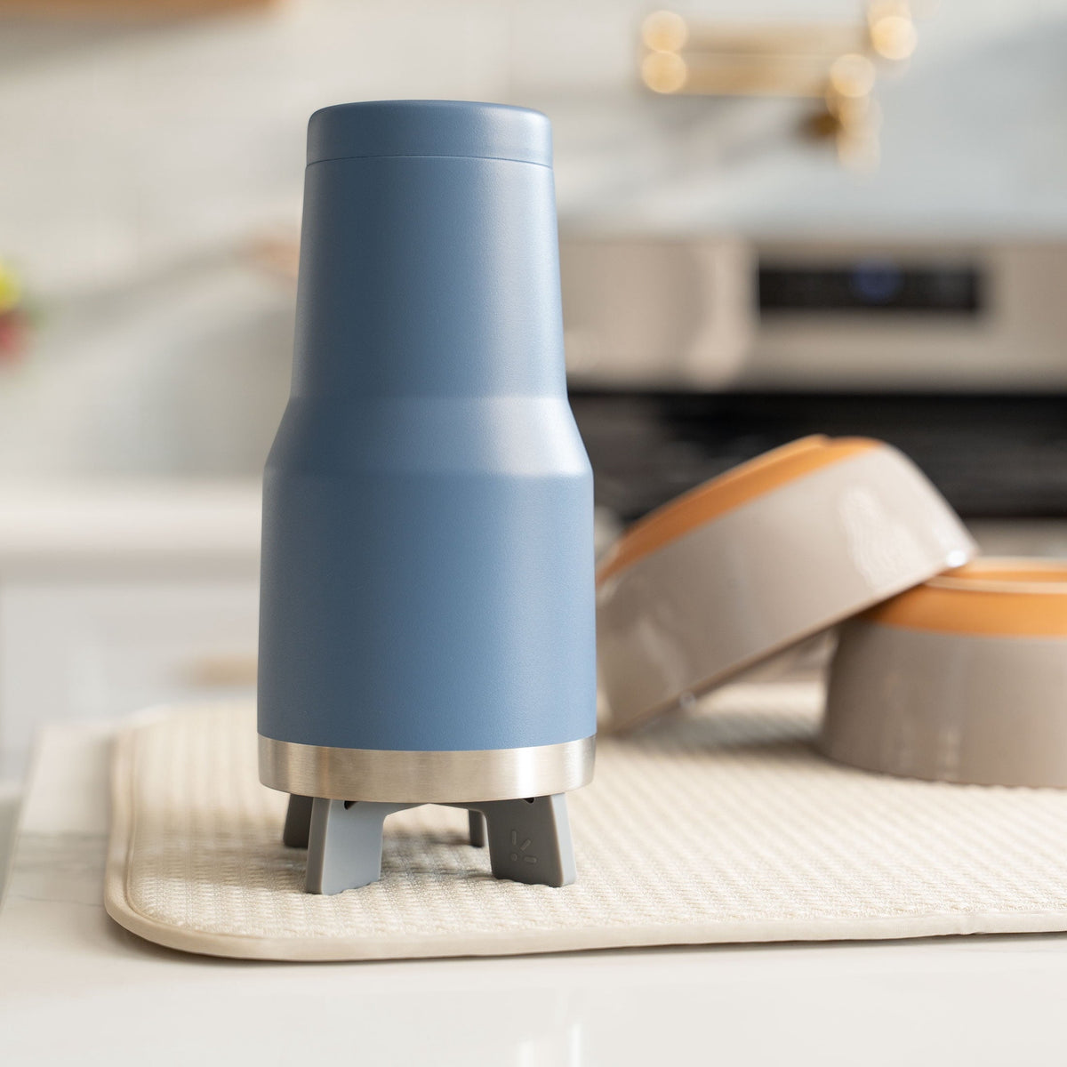 Cup-Side-Down Bottle and Tumbler Drying Rack, Gray - Image 4