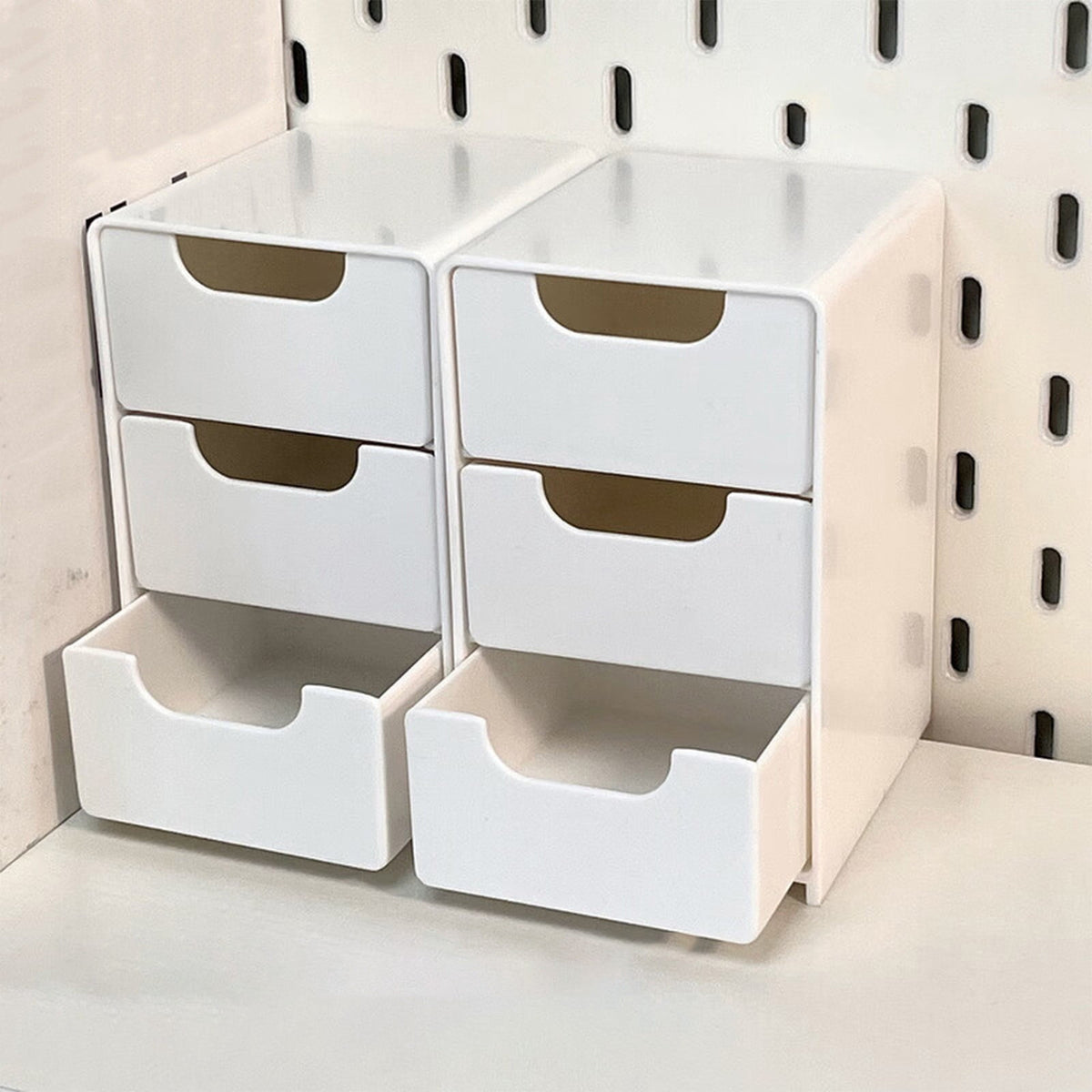 Mini 3-Drawer Plastic Organizer for Beads, Jewellery and Makeup, White - Image 5
