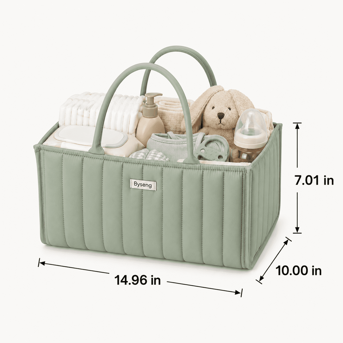 Portable Diaper Caddy with Handles and Removable Dividers - Image 5