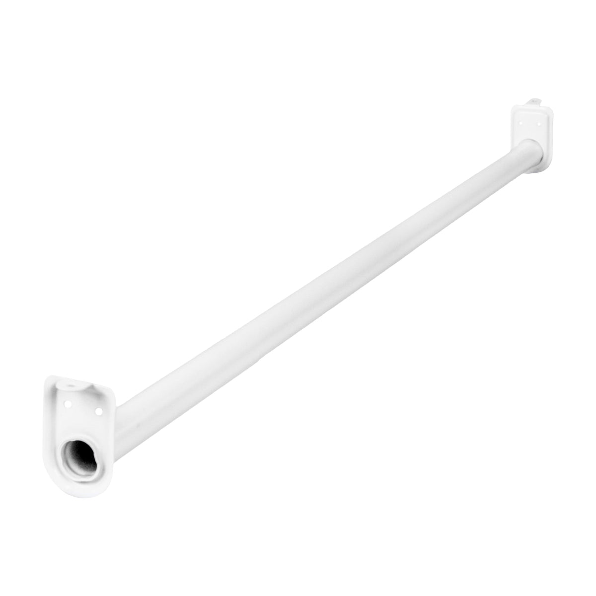 Adjustable Steel Closet Rod, 48-72 in, White