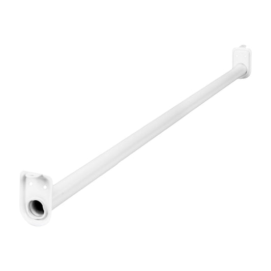 Adjustable Steel Closet Rod, 48-72 in, White