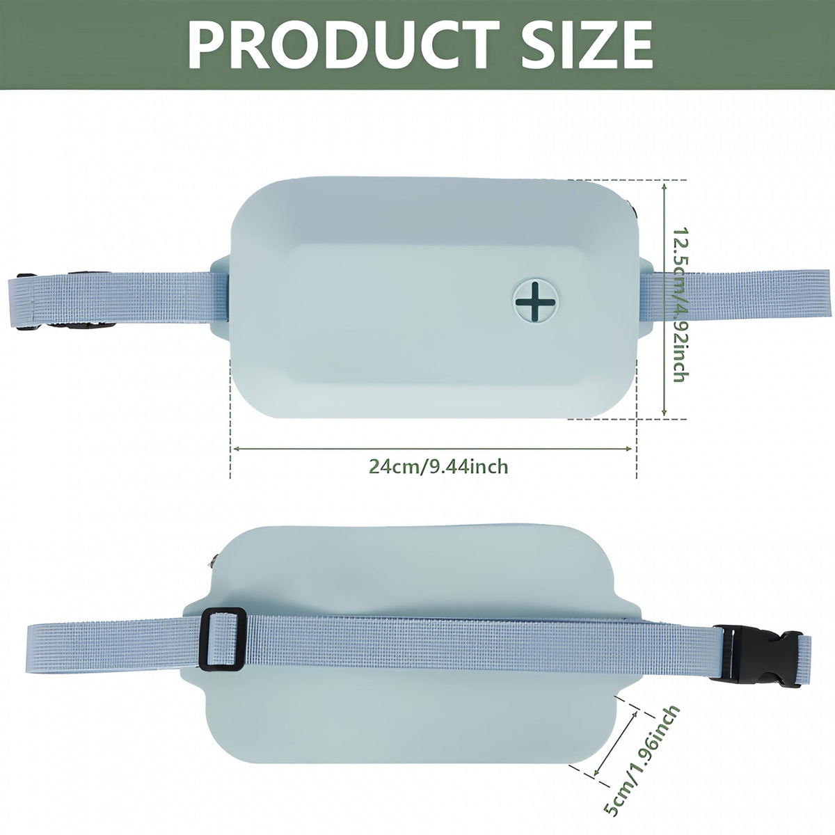 Silicone Dog Treat Pouch with Cross-Body Strap and Built-In Poop Bag Dispenser - Image 2