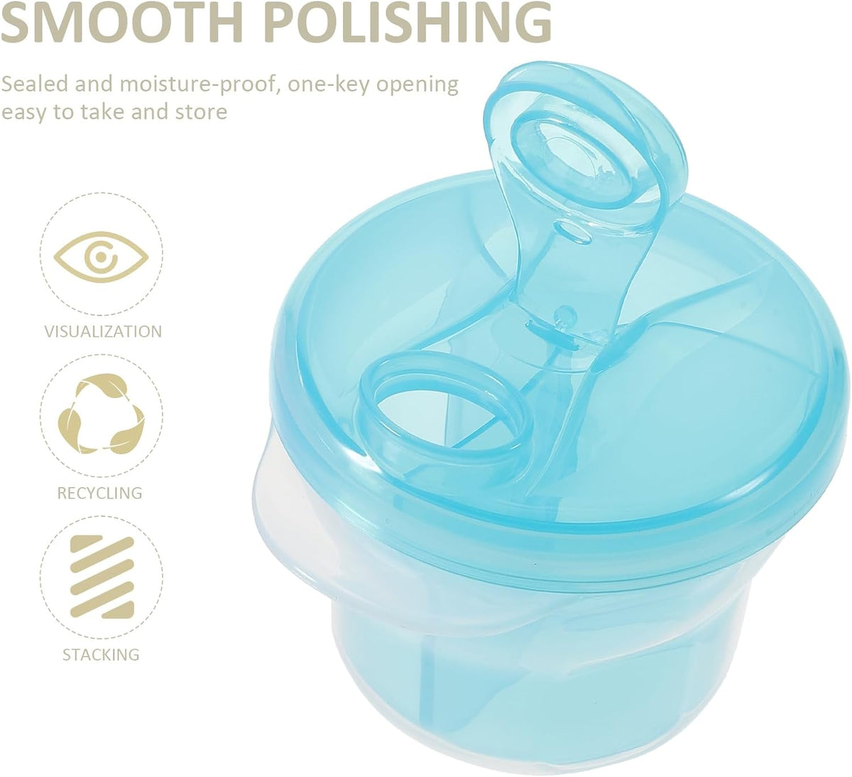 Rotating Formula Dispenser and Snack Container, 3-Compartment - Image 5