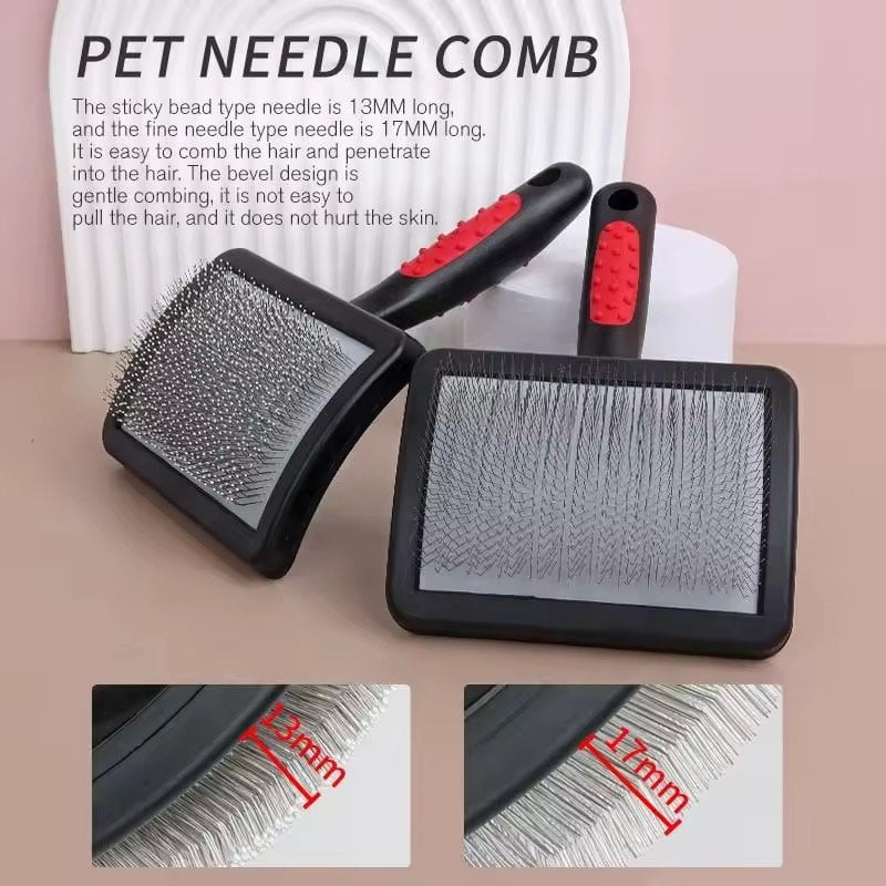 Self-Cleaning Slicker Brush for Dogs and Cats, Medium - Image 2