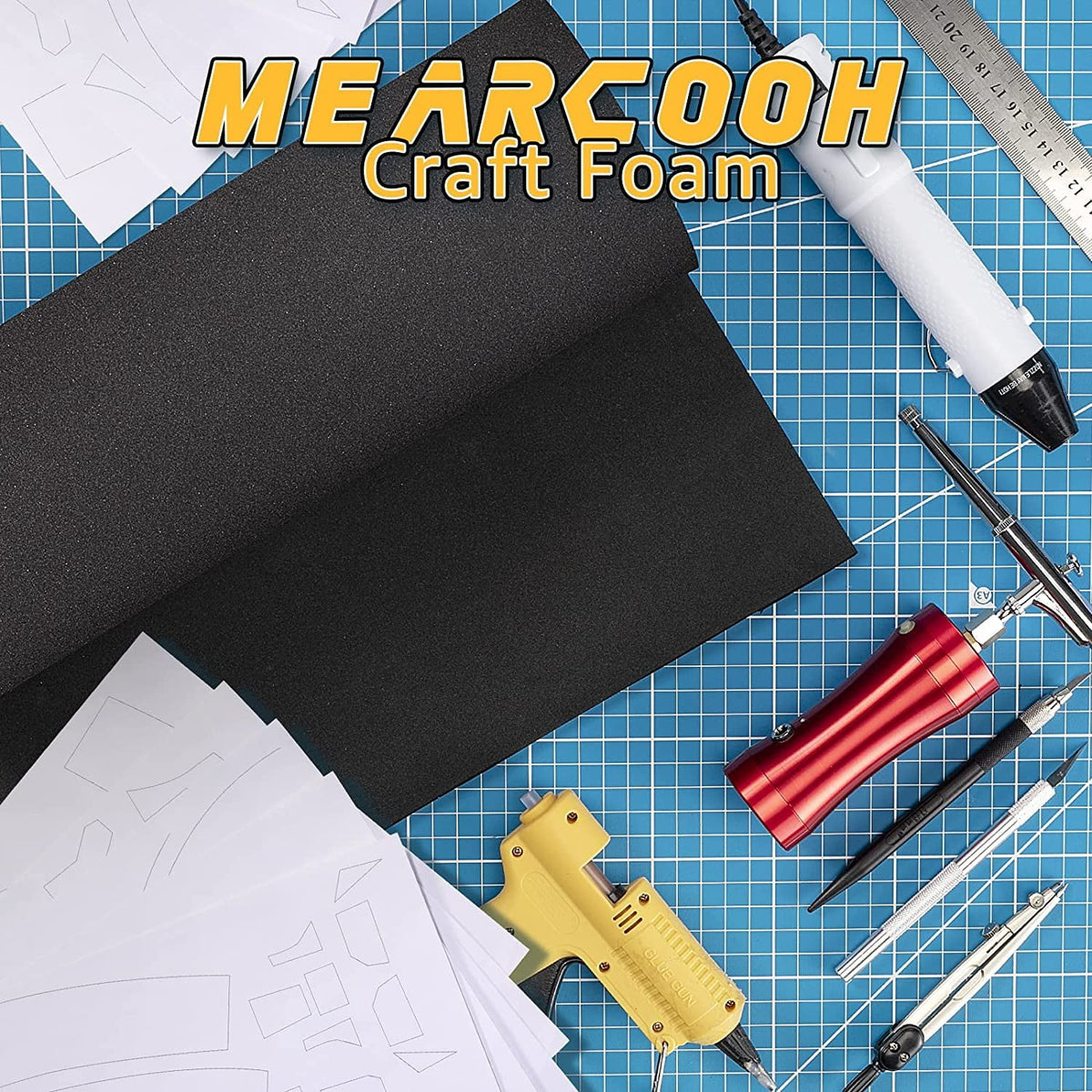 Black EVA Foam Sheet, 3 mm, 59 x 13.9 in, High Density - Image 2