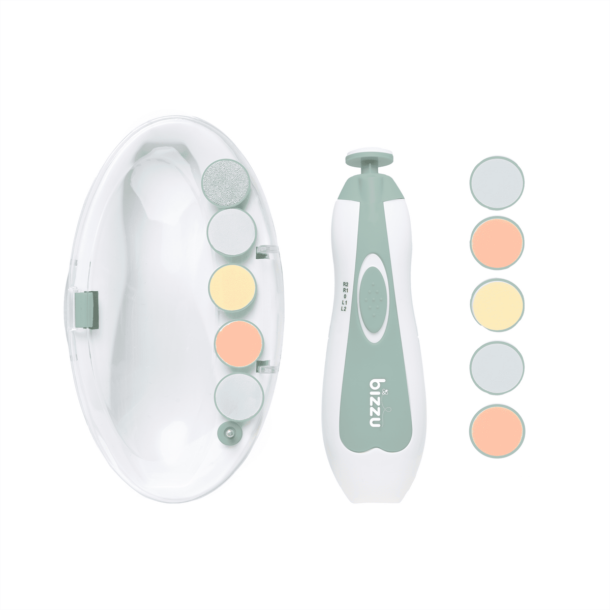 Electric Baby Nail Trimmer Kit with LED Light, 5 Speeds, 14 Pieces - Image 2