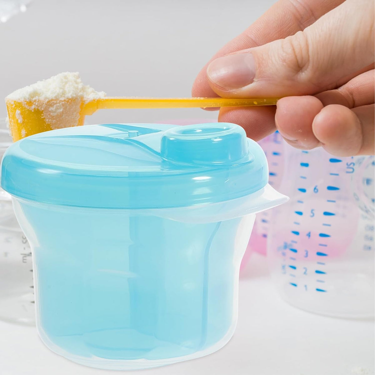 Rotating Formula Dispenser and Snack Container, 3-Compartment - Image 3