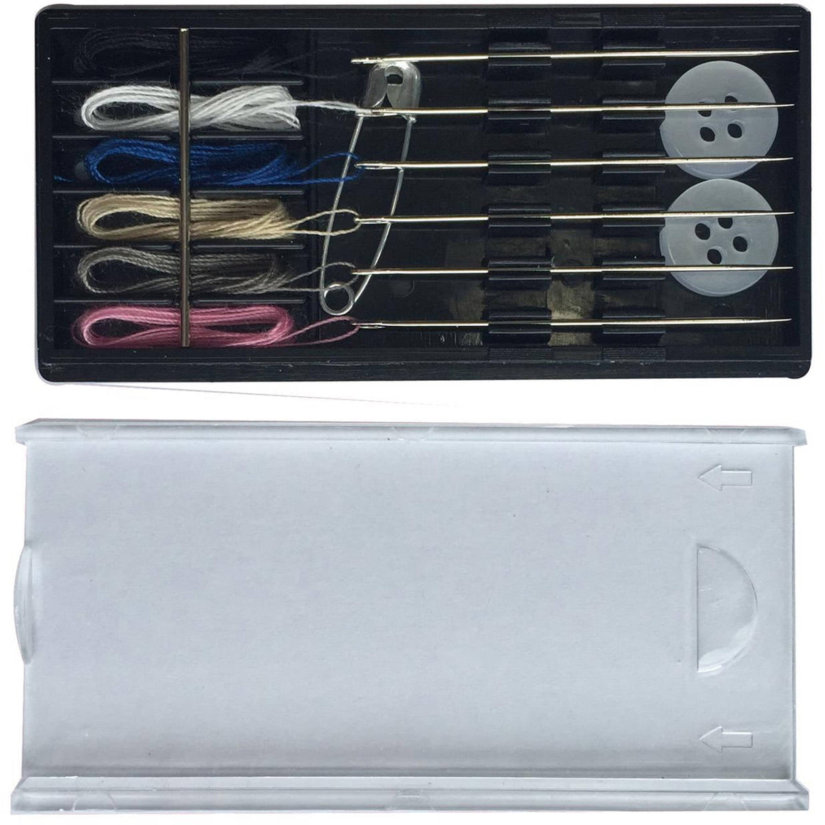 Small Travel Sewing Kit, 9 Pieces in Black Case - Image 4
