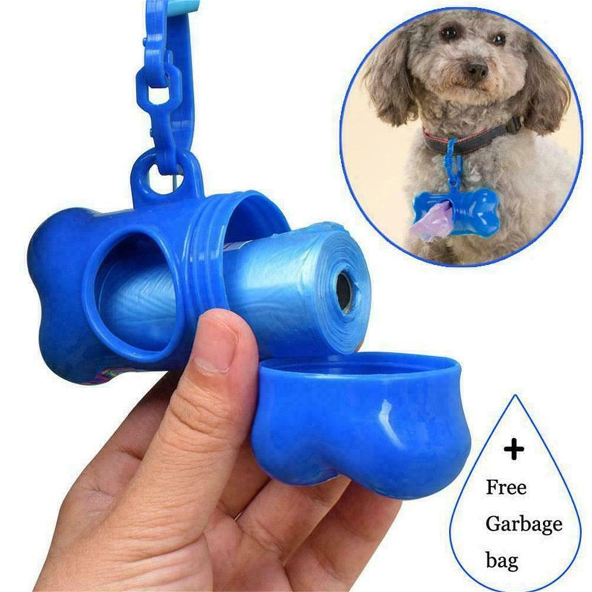Dog Poop Bag Dispenser with Carabiner Clip - Image 3