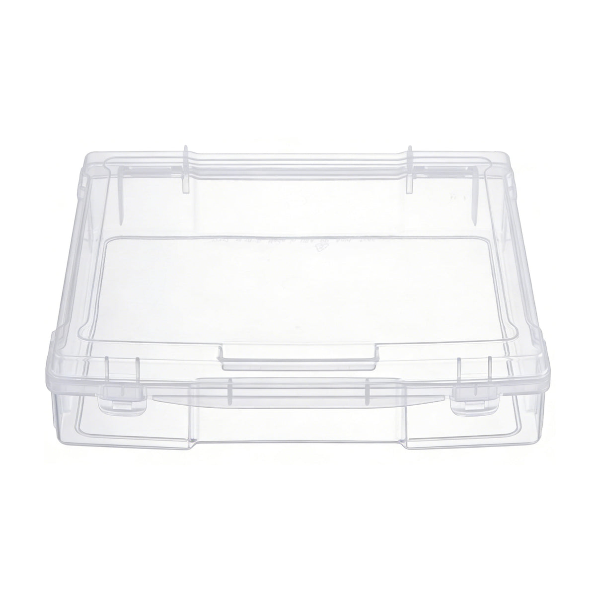 Clear 12 x 12 in Scrapbook Paper Storage Box, Plastic