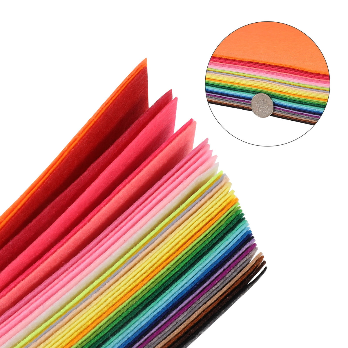 Coloured Felt Fabric Sheets, 8 x 12 in, 1 mm, 40 Pieces - Image 5