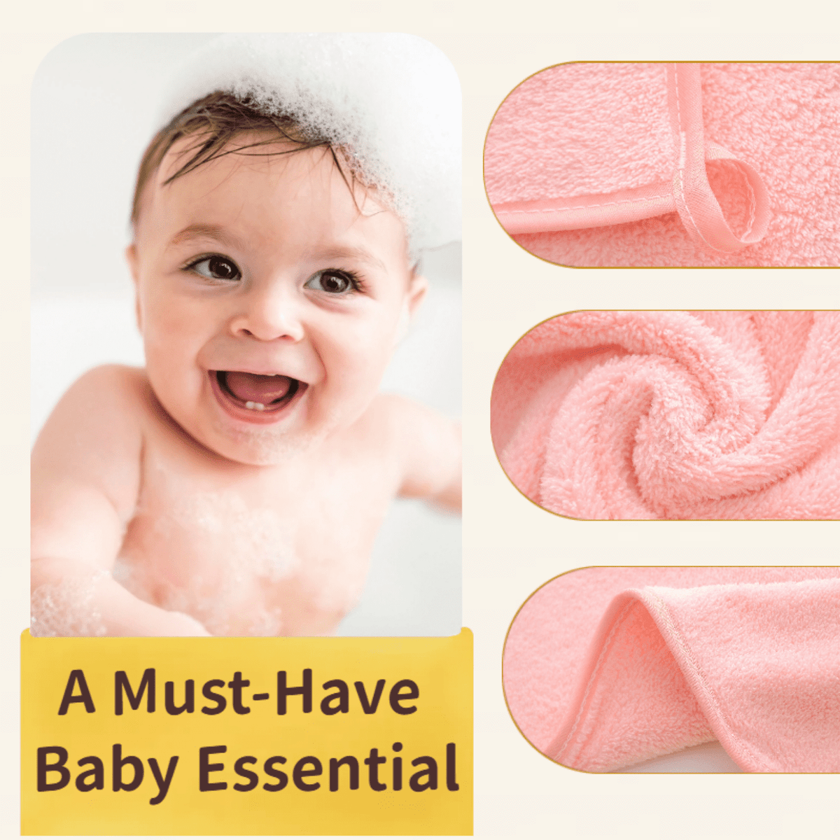 Coral Fleece Baby Washcloths, 12 x 12 in, 12-Pack - Image 2