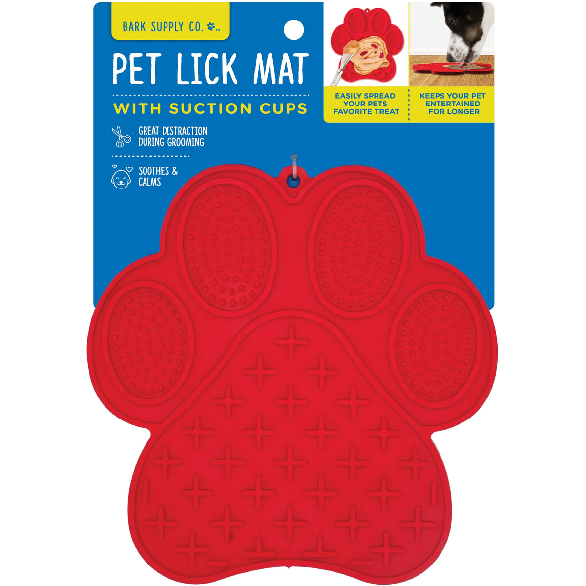 Silicone Lick Mat with Suction Cups, 7 x 7 in