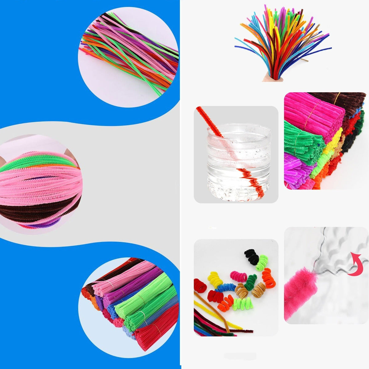 Chenille Pipe Cleaners, Solid Pink, 100 Pieces - Image 3