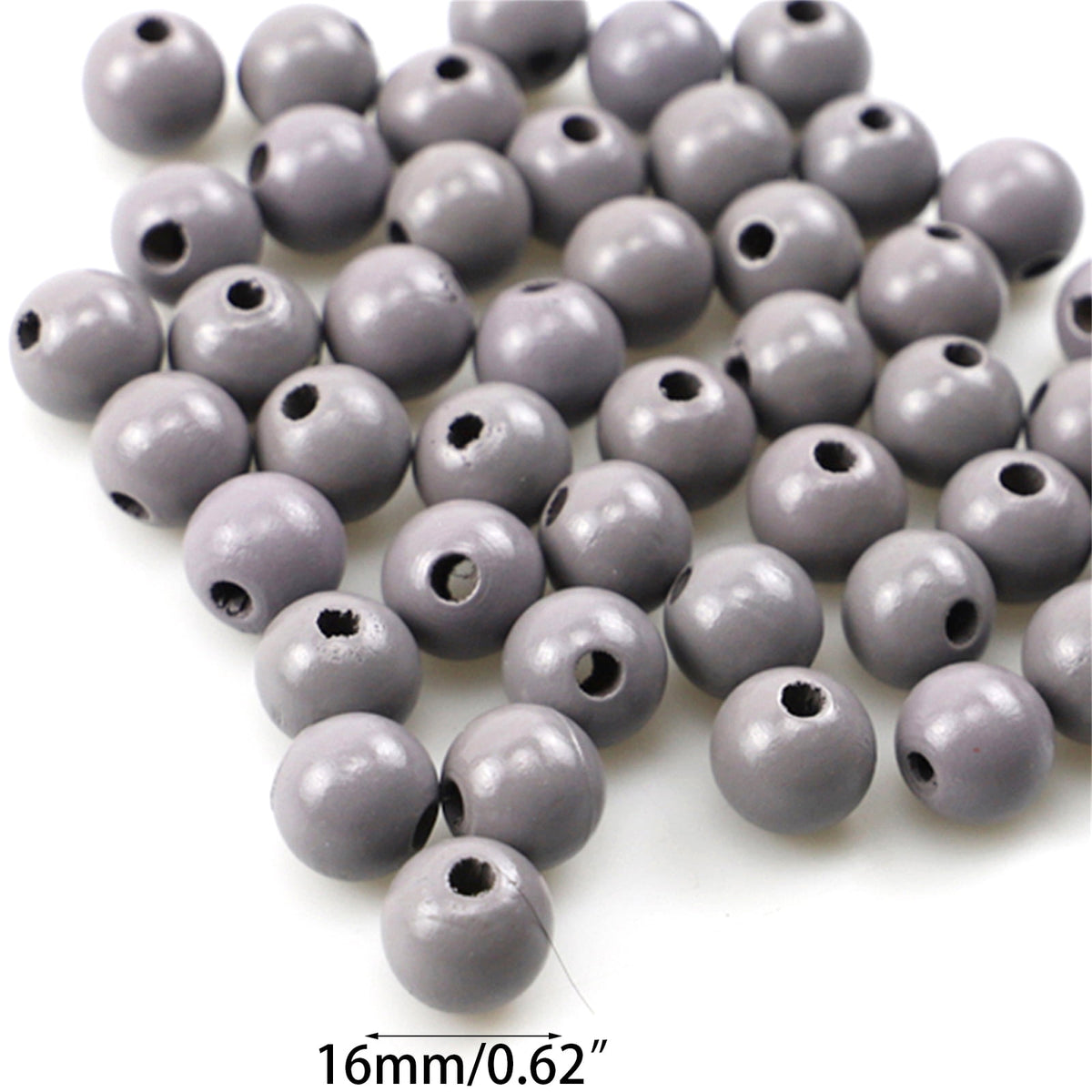 Painted Wooden Spacer Beads, 1.6 cm, Loose - Image 5
