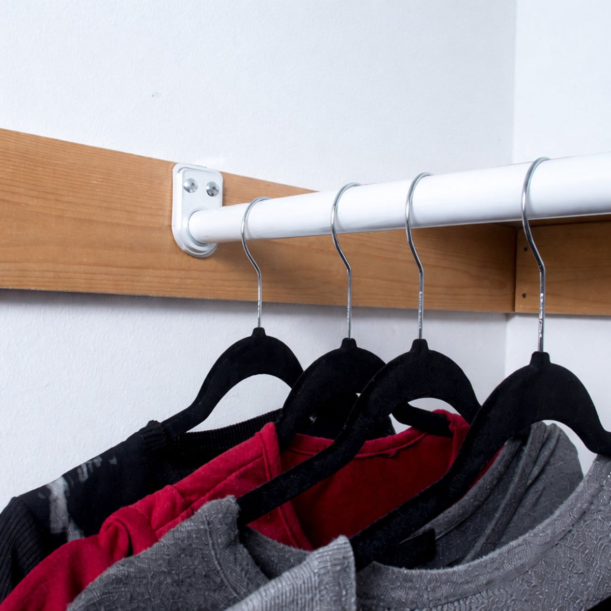 Adjustable Steel Closet Rod, 48-72 in, White - Image 5