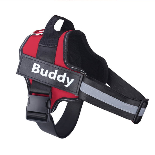 Reflective No-Pull Dog Harness with Handle and Custom Name Patch