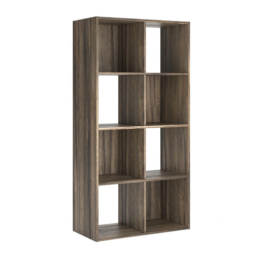 8-Cube Storage Organizer, Weathered Oak Finish