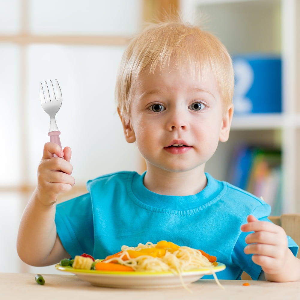 Toddler Spoon and Fork Set with Travel Case, Stainless Steel, 6 Pieces - Image 3