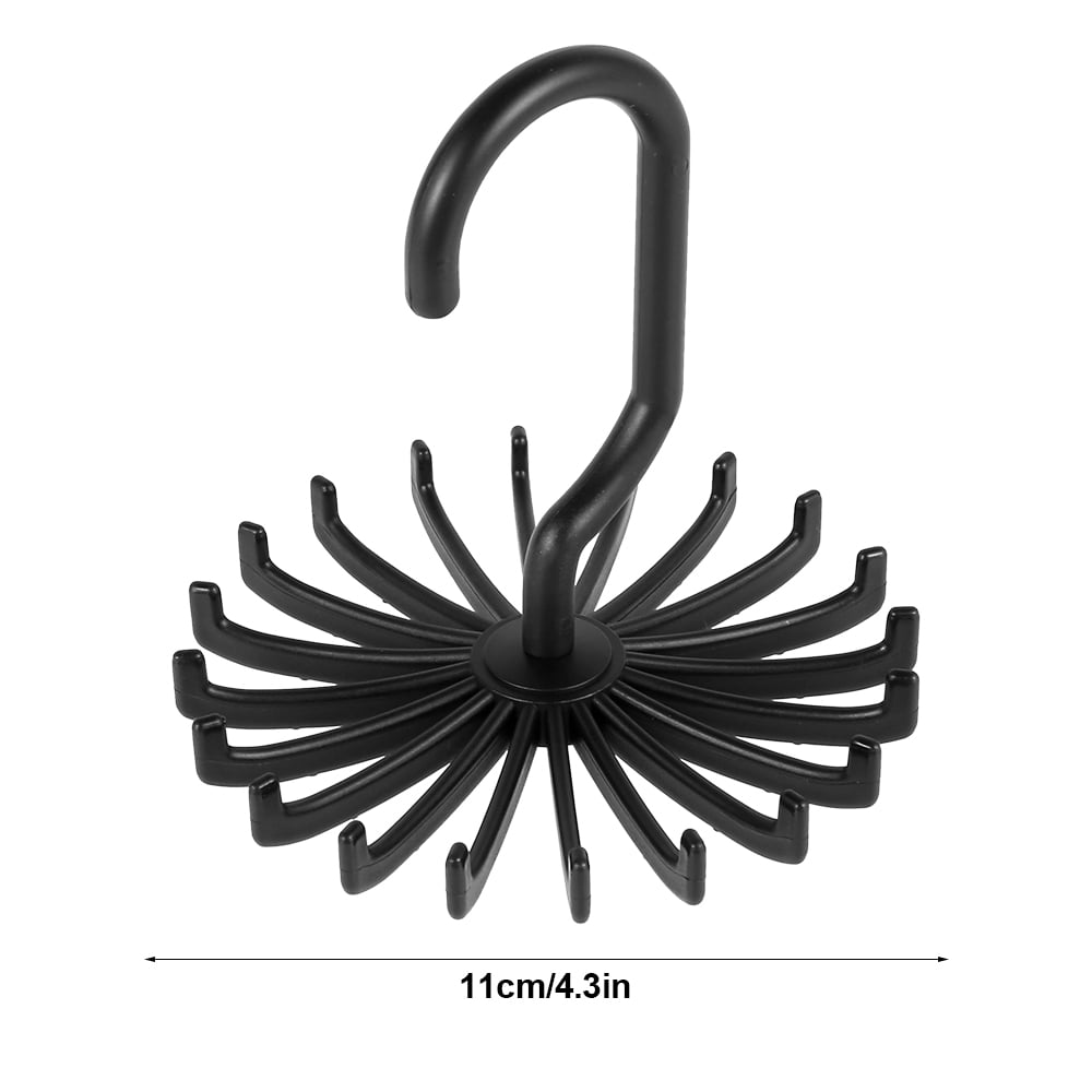 360° Rotating Slim Tie and Belt Rack, 2 Pieces, Black - Image 2