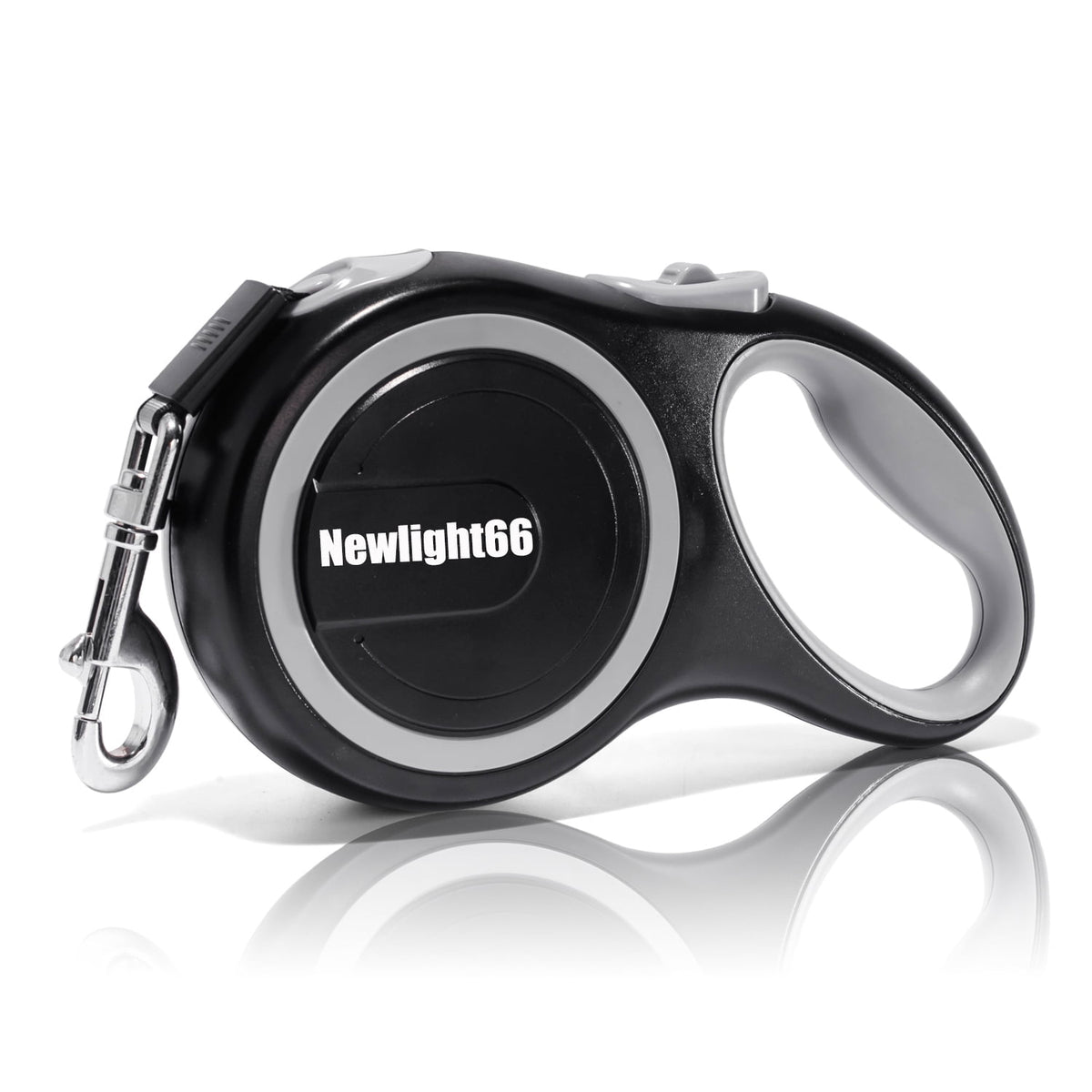 Heavy-Duty Retractable Dog Leash for Large Dogs, 16 ft, up to 80 lb, Gray